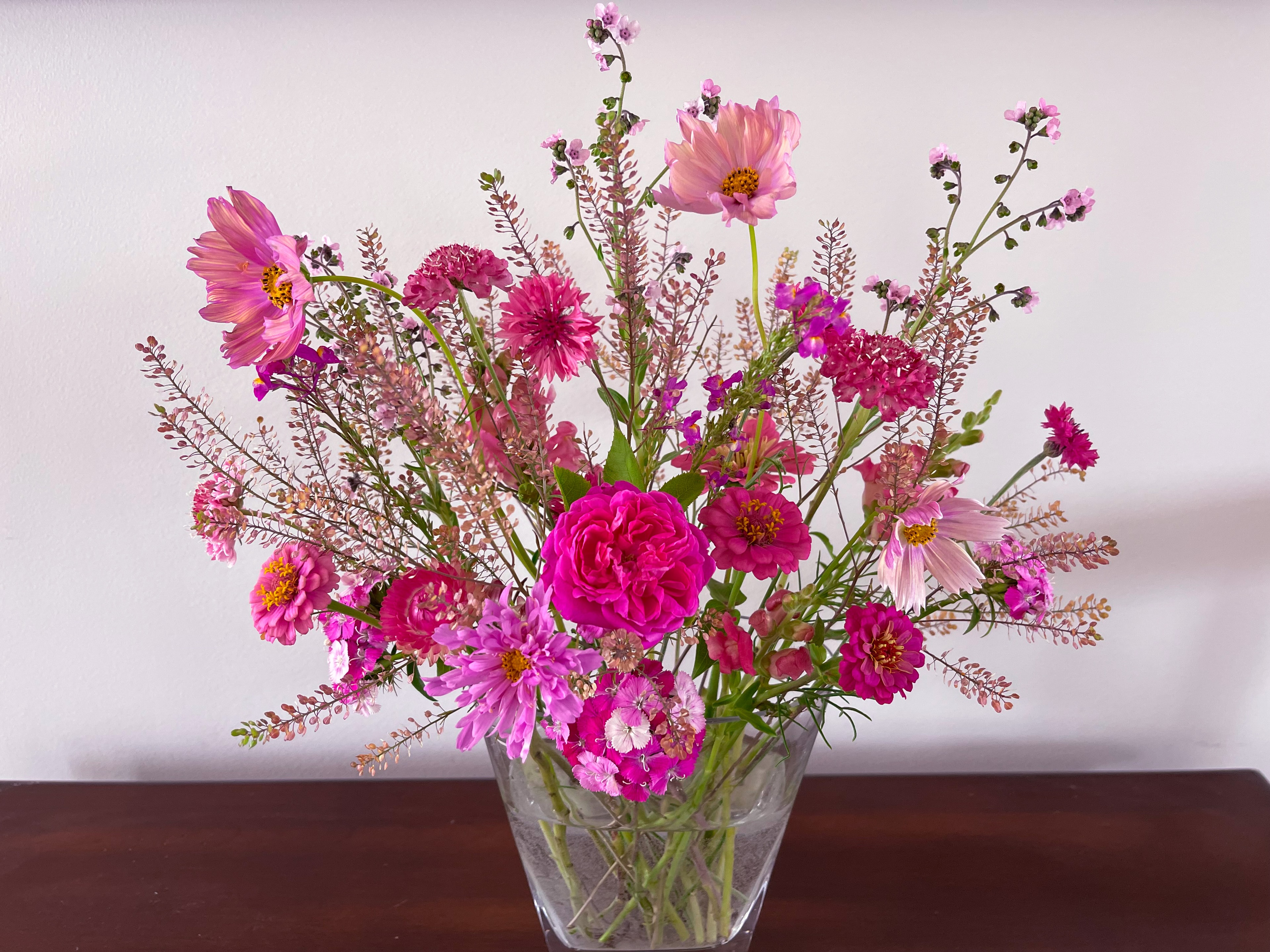 Fresh flowers in home setting